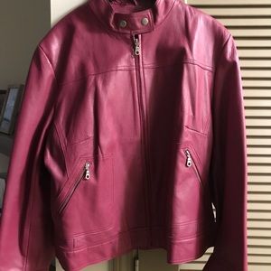 Bandolino leather pink jacket.